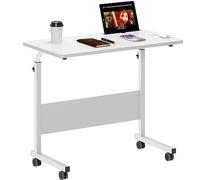 soges Mesas para Ordenador 80 x 40 cm Mesa Móvil de Ordenador Portatil con Ruedas, Sofá Mesa, Mesas de Centro