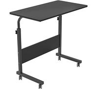 soges Mesas para Ordenador 80 x 40 cm Mesa Móvil de Ordenador Portatil con Ruedas, Sofá Mesa, Mesas de Centro,Negro 05#1-80BK