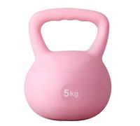 soges Pesa Rusa Blanda Kettlebell Rellena de Fina Arena de Hierro Entrenamiento en Casa y Gimnasio con Mango Ancho Antideslizante para Ejercicios 5kg Rosa