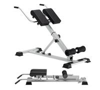 soges Silla Romana Banco de Hiperextensión Banco de Músculo Romano Ajustable Multifuncional Equipos de Entrenamiento Espalda (Plateado)