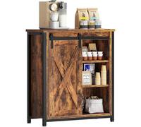 sogesfurniture Aparador de cocina, armario de almacenamiento, armario auxiliar, archivador con puerta corredera, para cocina, salón, estudio, estilo industrial, 70 x 30 x 80 cm