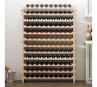 sogesfurniture Botellero de Madera para 120 Botellas de Vino con 12 Niveles, Soporte para Botellero Estante de Vino para Estantería de Presentación de Cocina y Barra