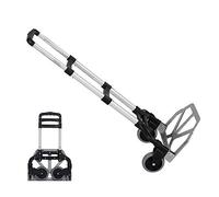 sogesfurniture Carretilla de Mano Plegable,Saco de aleación de Aluminio Camión Mano Carro de Carretilla de Equipaje portátil con manija telescópica y Ruedas,Capacidad de Carga: 60 kg,BHEU-KT-2124