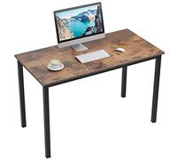 sogesfurniture Mesa de Ordenador, 120x60 cm Escritorio de Oficina Mesa de Trabajo Mesa de Estudio de Madera y Acero, Escritorio de Salón, para Comedor, Cocina, Marrón y Negro