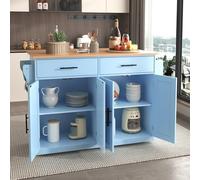SogesHome Carrito de cocina móvil con mesa plegable, ruedas, patas de madera para cocina y comedor, 120 x 46 (70) x 91 cm