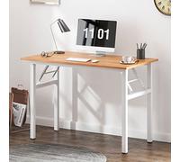 SogesHome Escritorio Plegable para Computadora 100 cm x 60 cm Mesa de Ordenador sin Montaje con Estructura Metálica Mesa de Estudio o Trabajo para Oficina, Estudio, Teletrabajo o Piso Pequeño