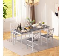 SogesHome Juego de Comedor y Muebles de Comedor con 4 sillas de Materiales de Madera de Densidad Media, diseño Sencillo para Comedor