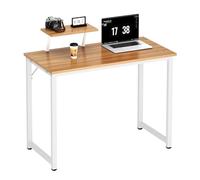 SogesPower Escritorio de Computadora, Escritorio de Oficina, Mesa de Trabajo, Mesa de Conferencia para el Hogar y la Oficina, 100×50×75 cm, Roble