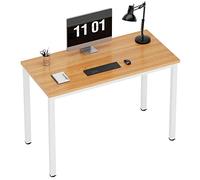 SogesPower Escritorio de computadora, Escritorio para Oficina, Mesa de computadora portátil PC, Estación de Trabajo, 100 x 60 x 75 cm, Teca Blanco