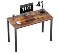 SogesPower Escritorio de computadora, Escritorio para Oficina, Mesa de computadora portátil PC, Estación de Trabajo, 100 x 60 x 75 cm, Vintage Negro