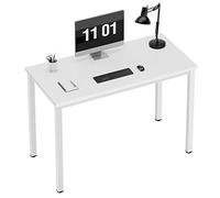 SogesPower Escritorio de computadora, Escritorio para Oficina, Mesa de computadora portátil PC, Estación de Trabajo, 100 x 60 x 75 cm, Blanco
