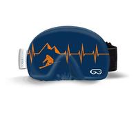 SOGGLE Gafas de esquí con revestimiento de protección de microfibra (talla única), Color: Heartbeat Skier Azul/naranja