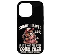 Soggy Beaver Barbacoa Divertido Barbacoa Grill Master Humor Papá Hombres Carcasa para iPhone 13 Pro