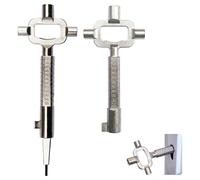 SOGHO 2 llaves universales de construcción, llaves de construcción, llaves de color universal, herramienta de apertura de puerta, llave de arquitecto, llave de obra, cerradura para abrir cilindro