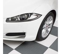 SOGI PAV-02-BI - Kit de baldosas de PVC para suelo de taller, garaje - 50 x 50 cm - 1 m² - 10 m² - 50 m² - 100 m² - color blanco (10 m² = 40 baldosas)