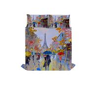 Sogni d'Autore Sogni D' Autore Set de Ropa de Cama (Hoja Plana 255x300cm + 2 Fundas Cojin 52x82cm con Solapa Interna), SD18, 100% Algodón, Doble