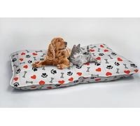 Sogni e Capricci Pets Maxy - Cojín Acolchado, diseño de Perro Cangrejo (60 x 100 cm), Color Crema