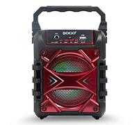 SOGO Altavoz Bluetooth Portátil con Luces LED - Mini Altavoz Potente con Karaoke Digital y Reproducción MP3 Desde USB, SD y MicroSD - Altavoz Bluetooth Pequeño Recargable para Música