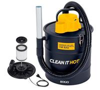 SOGO Aspirador de Cenizas con Función Soplador de 1200W de Potencia y Succión ≥16Kpa - Aspiradora de Cenizas con Filtro Lavable y Manguera Resistente al Calor - Aspirador Cenizas Pellet y Chimenea