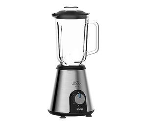 SOGO Batidora SuperCrusher | Licuadora con Jarra de Cristal, 5 velocidades, 1.5L Picadora de Hielo, 1000W - Acero Inoxidable (SS-5530)