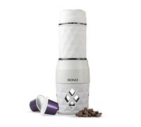 SOGO Cafetera Portátil Manual 3 en 1 con Presión de 20 Bar para Cápsulas, Café Molido y Té - Cafetera Cápsulas Portátil sin Electricidad para Viajes, Camping, Oficina y Coche - Compacta y Ligera