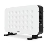SOGO Calefactor Eléctrico Convector 2000W con Función Turbo y Termostato Ajustable para Habitaciones de hasta 20 m² - Convector Eléctrico con 2 Niveles de Calor - Calefactor Portátil con Protección