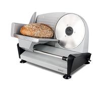 SOGO Cortafiambres Inoxidable 150W, Hoja 190mm, Grosor Ajustable hasta 15mm, Seguro y Fácil de Limpiar, Ideal para Uso Doméstico y Profesional