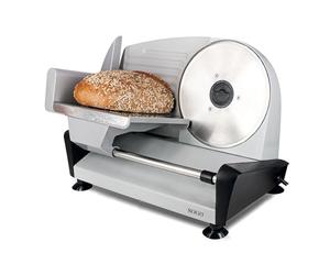 SOGO Cortadora de Fiambre Inoxidable 150W con Hoja 190mm - Cortafiambres Eléctrico con Grosor Ajustable hasta 15mm - Máquina de Cortar Fiambre Profesional Segura y Fácil de Limpiar para Casa o Negocio