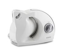 Sogo Cortadora de Fiambre Plegable con Cuchilla Dentada Circular 170mm Acero Inoxidable - Cortafimabre Eléctrico con 3 Niveles de Potencia - Máquina de Cortar Embutido con Botón de Seguridad