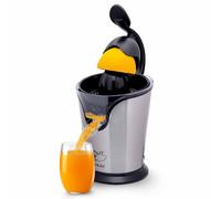 Sogo Exprimidor eléctrico de zumo de naranja y limón con palánca | Acero Inoxidable | Automático y Potente | 2 Conos | 85W (SS-5255)