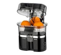 SOGO Exprimidor Eléctrico XL con Elevación Automática - Exprimidor de Naranjas 100W con 2 Conos de Prensado - Exprime Cítricos Libre de BPA, Apto Lavavajillas, con Tapón Antigoteo para Zumos Naturales