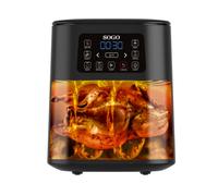 Sogo - FRE-SS-10820 freidora Sencillo 4 L Independiente 1600 W Freidora de aire caliente Negro