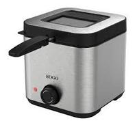 SOGO Freidora Acero Inoxidable 1.5L con Termostato Ajustable - Freidora Eléctrica 980W para Cocina Rápida - Freidora con Tapa Ventana y Filtro - Freidora Compacta con Asa y Luz Indicadora
