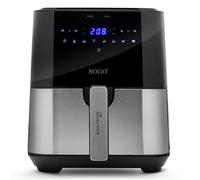 SOGO Freidora de Aire 5L 1450W - Air Fryer Sin Aceite con Pantalla Táctil LED, 8 Funciones, Temperatura 80-200°C, Temporizador 1-60 Min y Cestillo Antiadherente, para Freír, Asar, Hornear y Cocinar