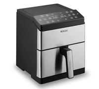 Sogo Freidora de Aire 8 Litros para Cocinar Saludable sin Aceite - Air Fryer Doble Resistencia 360° con Menos Grasa - Freidora Aire Digital con Pantalla LED Táctil y Gran Capacidad