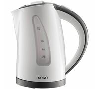 Sogo - KET-SS-7710 tetera eléctrica 1,7 L Negro, Blanco