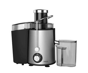 SOGO Licuadora Extractor de Zumos y Verduras 400W Rápida y Eficiente - Licuadora para Frutas y Verduras con Boca de 65 mm y Jarra de 500 ml - Licuadora de Acero Inoxidable Fácil Limpieza