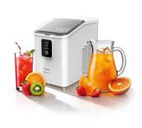 SOGO Máquina de Hielo Compacta 12 kg/24h con Depósito de 1,8 L, 8 Cubitos por Ciclo, Función de Autolimpieza, Indicadores LED, Máquina de Hacer Hielo para Casa, Oficina y Cocina