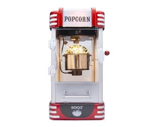 SOGO Máquina de Palomitas de Maíz Retro con Calentamiento Rápido y Luz Interior para Cine en Casa - Palomitero Eléctrico Estilo Vintage Fácil de Usar - Palomitera Eléctrica con Diseño Transparente
