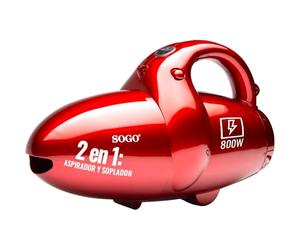 SOGO Mini Aspirador de Mano Potente con 800W - Aspirador y Soplador de Mano para Barrer Hojas - Aspirador de Mano sin Cable con 3 Capas de Filtros - Aspirador Coche Potente con 11 Accesorios