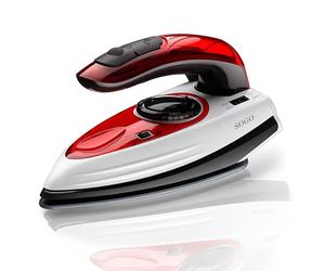 SOGO Mini Plancha Vapor Ropa 1100W para Viajes - Plancha Ropa Ultra Ligera y Plegable - Plancha de Vapor Pequeña con Suela de Cerámica y Doble Función de Planchado - Ráfagas de Vapor de 60g/min