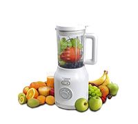 SOGO MixMaster. Batidora Licuadora Americana de Vaso de 1200W con Jarra de Cristal de 1.8L con Cuchillas de 6 Hojas en Acero Inoxidable, Programas, Limpieza Facil, Color: Blanco (BAT-SS-5525-W)