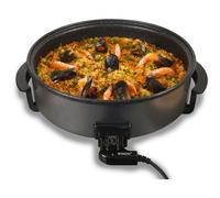 Sogo PIZSS10105 - Cazuela paellera eléctrica multiusos 42 Cm 1500W Negro