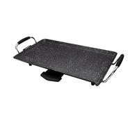 Sogo Plancha De Eléctrica Asar Lisa Antiadherente CERACOOK con bandeja recoge aceites, superficie cocción 46x26 cm, termostato regulador, 2000KW, sin PFOA (SS-1222)