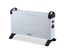 SOGO Radiador Eléctrico Bajo Consumo 2000W Portátil - Calefactor Eléctrico Silencioso con Termostato Ajustable - Estufa Eléctrica con 3 Niveles de Potencia - Convector Eléctrico para Hogar y Baño