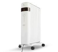 SOGO Radiador Eléctrico sin Aceite 2000W con 9 Elementos para Calor Confortable - Convector Eléctrico Silencioso con Termostato Ajustable - Calefactor Eléctrico Portátil con 2 Potencias y Ruedas
