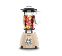 Sogo Retro Vintage acero INOX y esmalte (Beige, Batidora 500W)