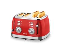 Sogo Retro Vintage acero INOX y esmalte (Red, Tostadora 1500W)