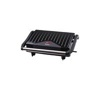 Sogo Sandwichera Eléctrica con Placas Grill - Plancha Cocina 3 en 1 Grill, Tostadora, Press - Plancha para Panini, Carne, Pescado, Bikini - Parilla Eléctrica Antiadherente Multiusos 750W con Asa Fría