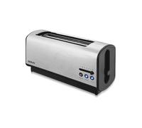 SOGO Tostadora de Acero Inoxidable, 2 Ranuras Extra Anchas, 7 Niveles de Tueste, Función Cancelar y Recogemigas - Eficiente y Elegante, SS-5395